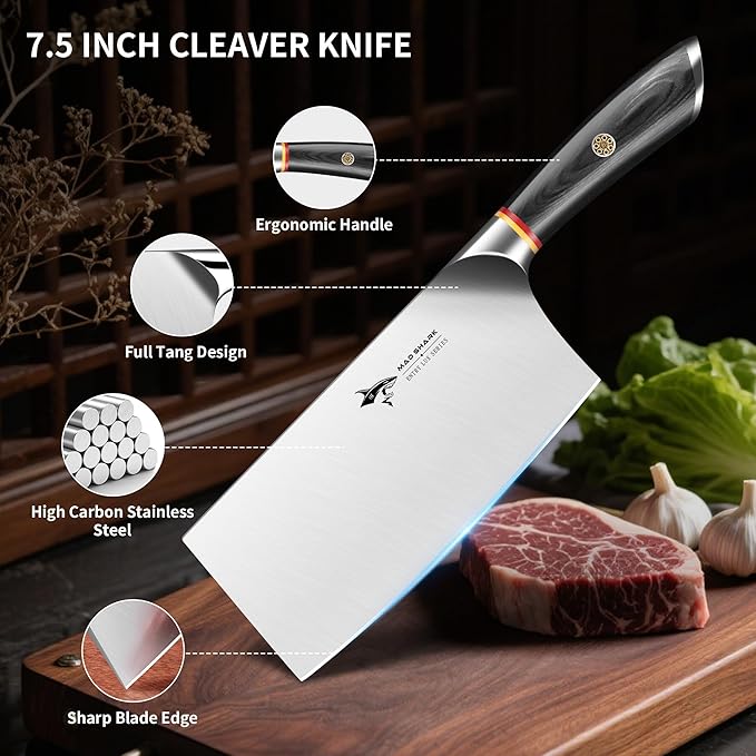 MAD SHARK 7 inch Kitchen Knife with German Military Grade Composite Steel