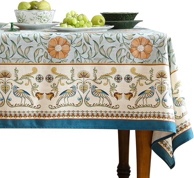 patdrea Vintage French Linen Tablecloth,Rectangular,118"x67"-Wensel