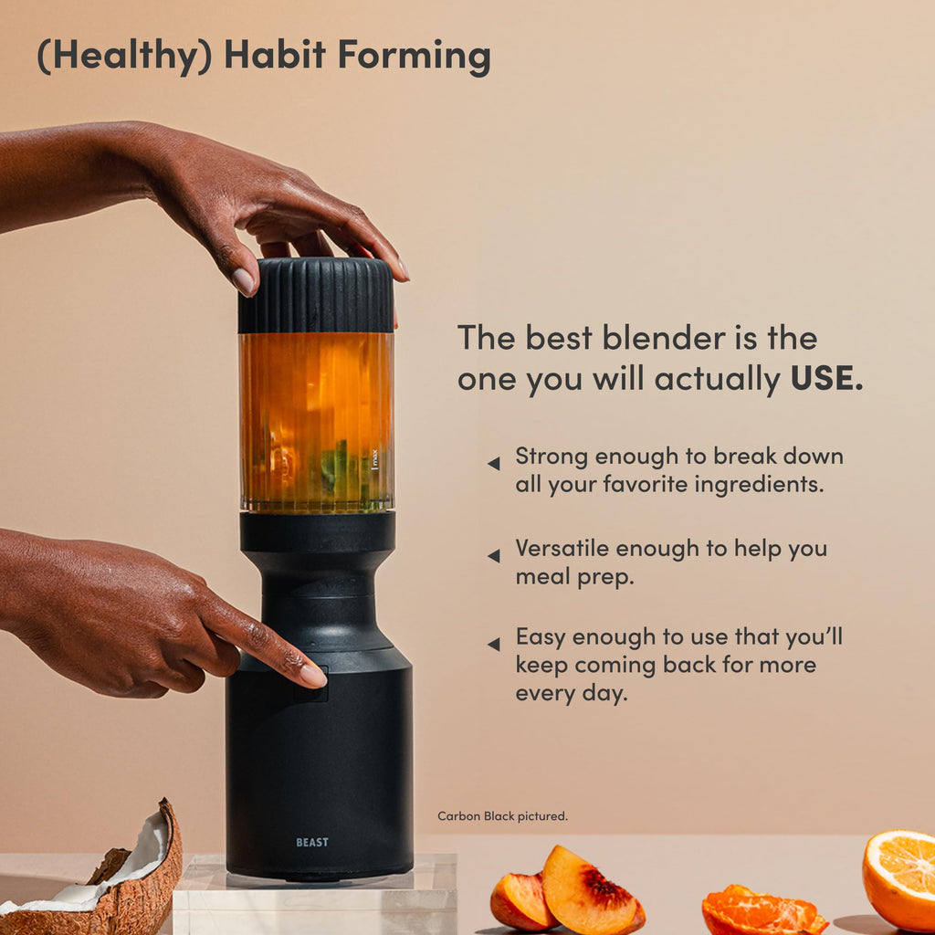 Beast Mini Blender, Countertop Kitchen Blender, Carbon Black, 600W