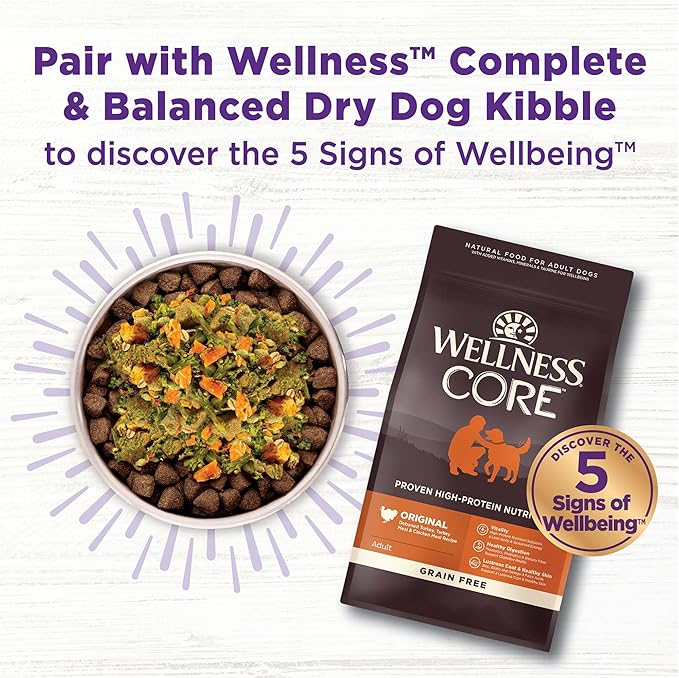 Wellness Bowl Boosters Joint Health Dog Food Topper with Freeze Dried Pieces for Small, Medium, and Large Breeds, Grain Free, Natural, Chicken Recipe, 4 oz Bag