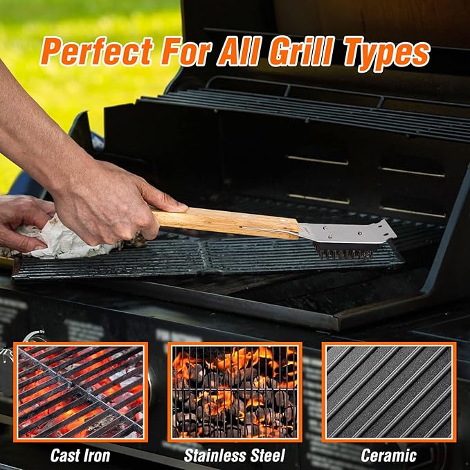 SIMPLETASTE Grill Brush and Scraper for BBQ