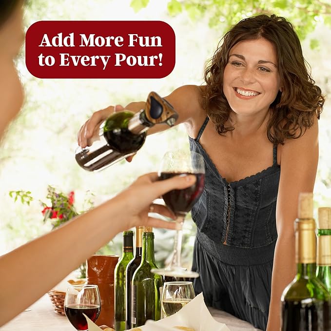 Songbird Specialties Singing Bird Wine Bottle Pourer, Black