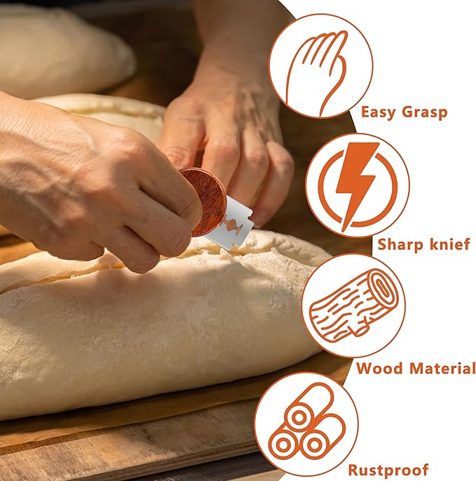 Epritliber UFO Bread Lame Cutter for Homemade Sourdough,Bread Scorer Tool for Sourdough with 5 Blades and Case,Slashing Tool Bread Cutting Knife for Artisan Bread and Baguette Makers,Octopus