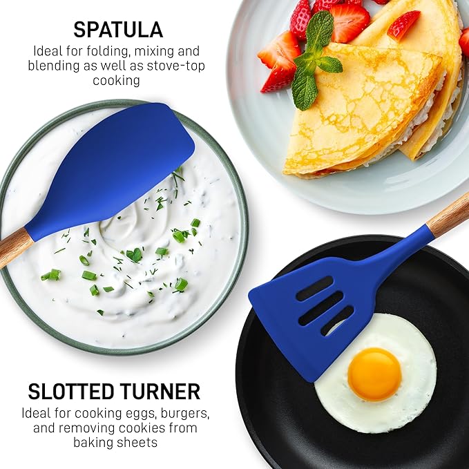 Zulay Kitchen 5 Piece Silicone Utensil Set