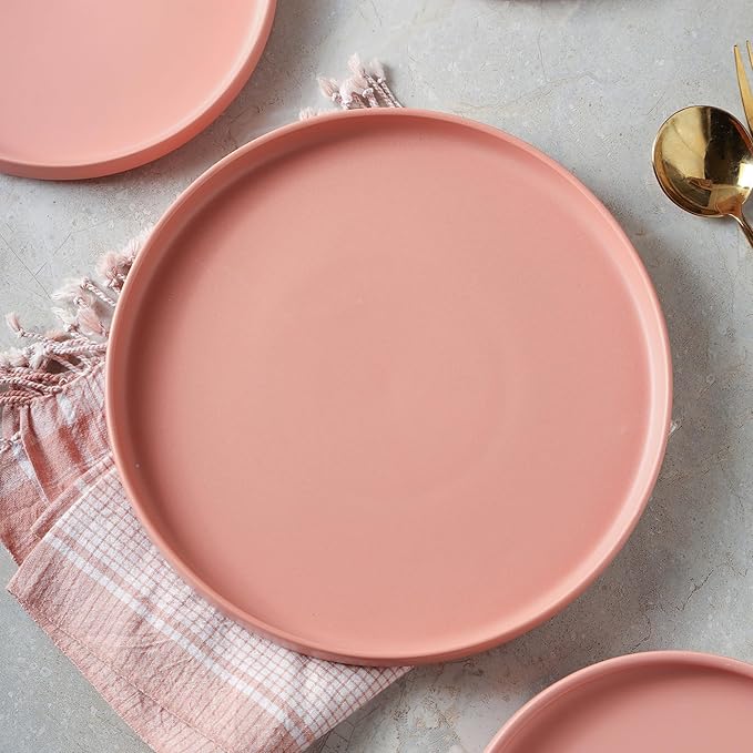 Stone Lain Stella Dinner Plate 6-Piece Set, Round, Porcelain, Terracotta