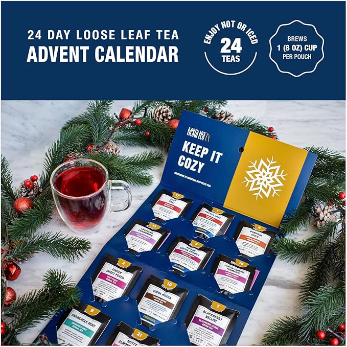 Tiesta Tea 2025 Advent Calendar, 24 Unique Loose Leaf Blends