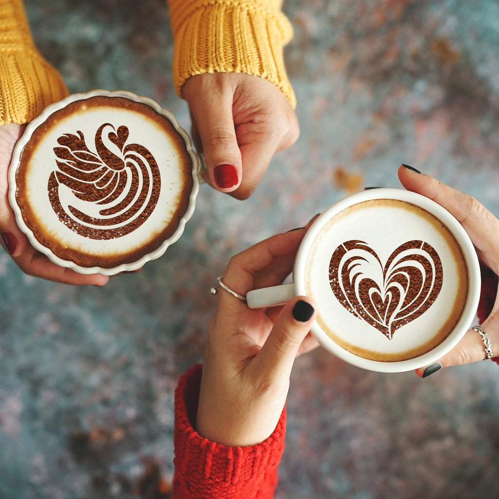 Sitsink Mandala Cookie Coffee Stencils - 25 Pcs Mandala Latte Art Cookie Stencils for Coffee Cake Bread Decor, Reusable Bread Template for Sourdough Decoration Tools Baking Stencil