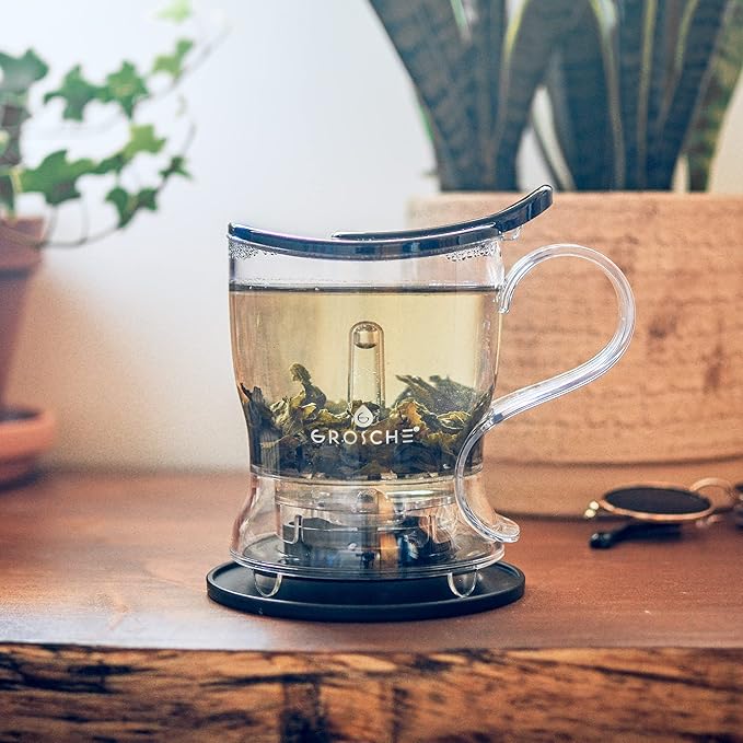 GROSCHE Aberdeen Smart Tea Maker BPA-Free Tea Infuser Black 17.7 oz (525ml)