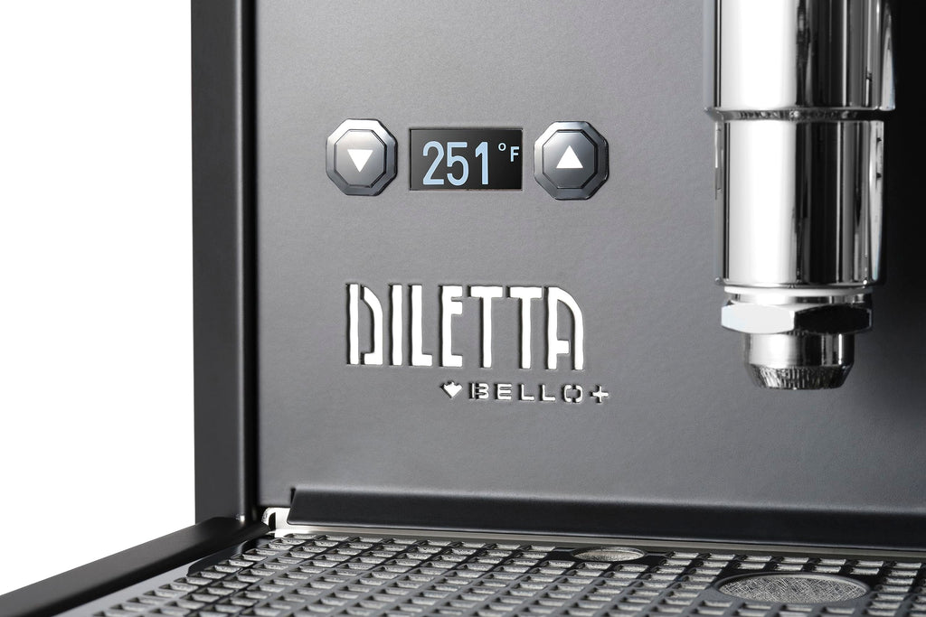 Diletta Bello+ Espresso Machine | E61 | PID Temperature Control | Shot Timer | Programmable Preinfusion | Handmade In Italy (Black)