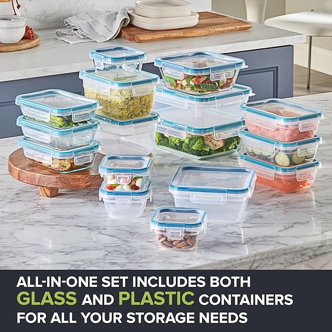 Snapware Glass & Plastic Mix Total Solution (16-Pack) Food Storage Set