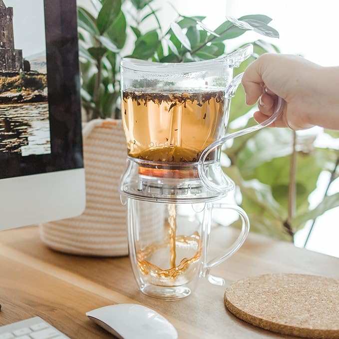 GROSCHE Aberdeen Smart Tea Maker BPA-Free Tea Infuser Clear 17.7 oz (525ml)