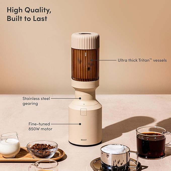 Beast Mighty 850 Plus Personal Blender, XL Vessel, Sand, 850W