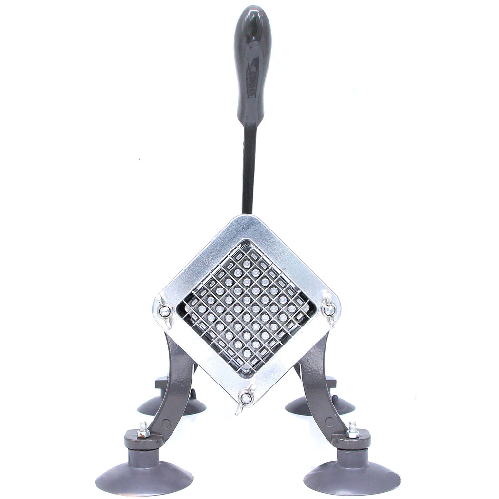 French Fry Cutter Commercial Potato Slicer with Suction Feet Complete Set, Includes 1/4", 3/8",1/2", Gray
