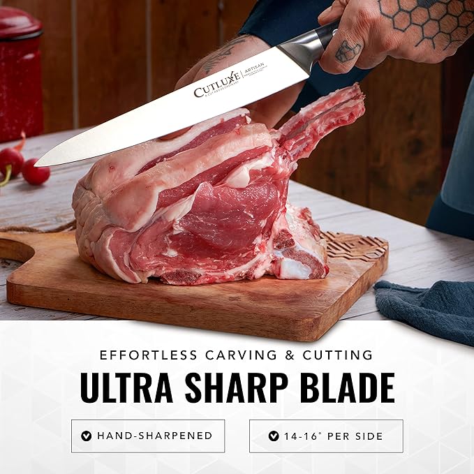 Cutluxe Turkey Carving Knife Set – Carving Fork & Knife for Meat & BBQ