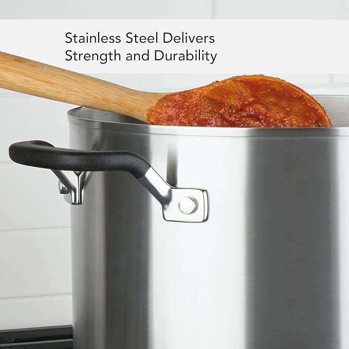 KitchenAid Stainless Steel Stock Pot with Lid, 8-Quart, Induction
