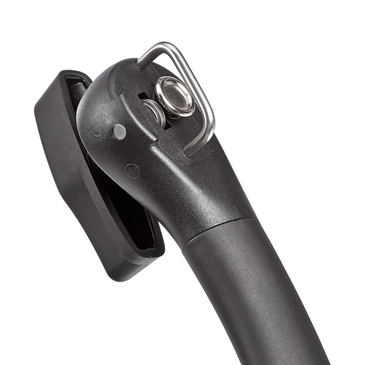 Amazon Basics Manual Can Opener, Easy to Use, Hand Held with Soft Grip Single Handle, Clean Cutting, Large, Black