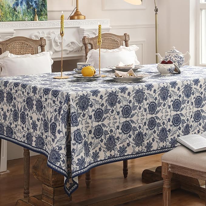 patdrea Elegant French Linen Tablecloth,Square,67"x67"-Lantang A