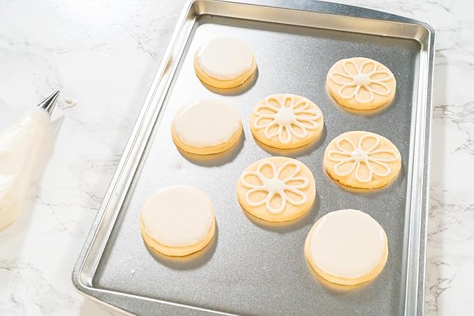 Bakerpan Royal Icing Tools Set - 67 Pc Cookie Decorating Kit for Sugar Cookies with Piping Bags, Piping Tips, Couplers, Bag Clips, Straight Spatula, Piping Bag Holder & Scribe Tool