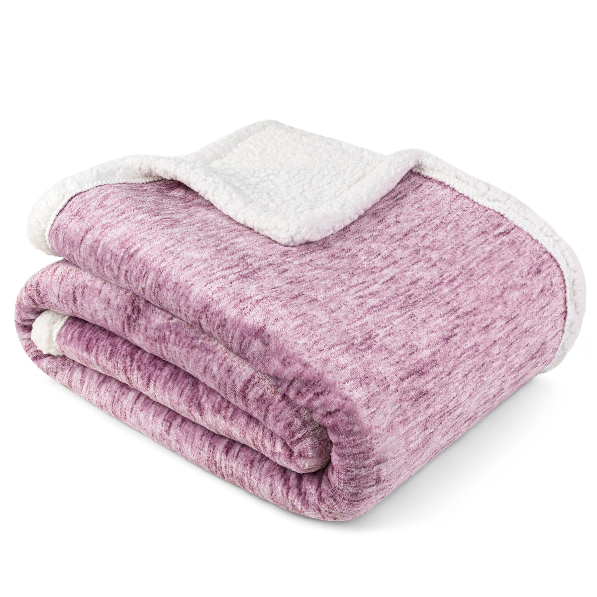 PAVILIA Twin Plaid Sherpa Throw Blanket for Couch Sofa Bed, Navy, 60x80