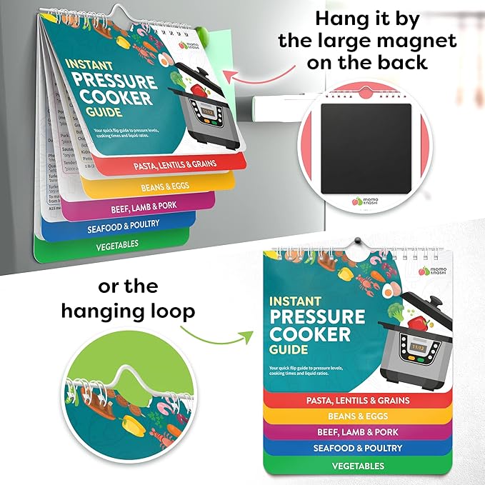 Instant Pot Magnetic Cheat Sheet Magnet - Instant Pot Accessories - Cookbooks Pressure Cooker Cooking Guide - Instapot Booklet - Instantpot Cooking - Kitchen Gifts for Women - Kitchen Gadgets
