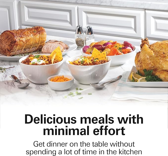 Hamilton Beach 6 Quart Slow Cooker With 3 Cooking Settings