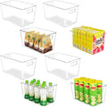 YIHONG 8 Pack Clear Storage Bins, Pantry Organizer Bins with Handle, XL