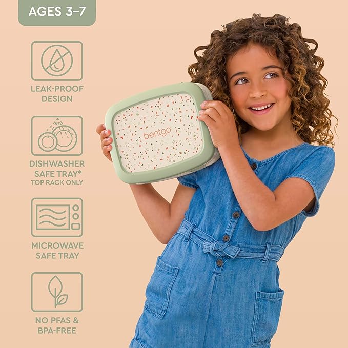 Bentgo Kids Prints Leak-Proof 5-Compartment Bento-Style Kids Lunch Box
