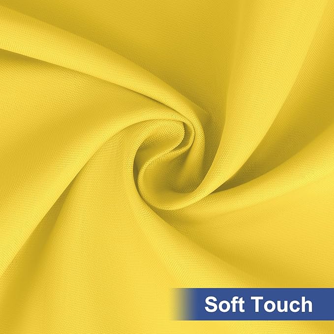 homing Rectangle Table Cloth Cover, Water-Resistant Polyester Elastic Fitted Tablecloth, Fits for 8 Foot Folding Tables, Washable Table Protector for Picnic, Camping, Outdoor (Yellow, 30" x 96")