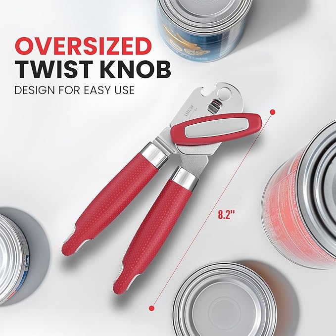 Zulay Kitchen Can Opener with Large Bottle Opener