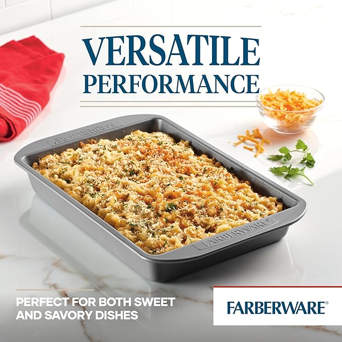 Farberware Nonstick 9x13 Baking Pan - Warp-Resistant Brownie Cake Pan