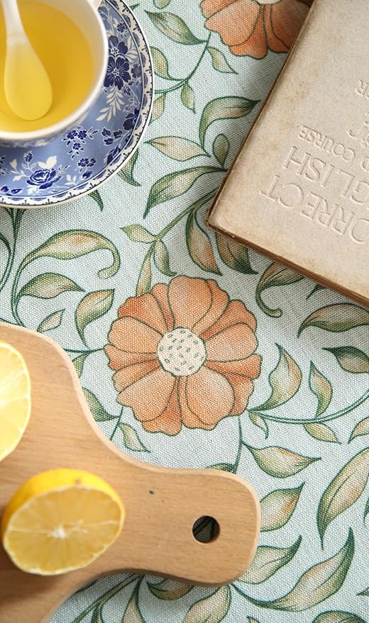 patdrea Vintage French Linen Tablecloth,Rectangular,71"x55"-Wensel