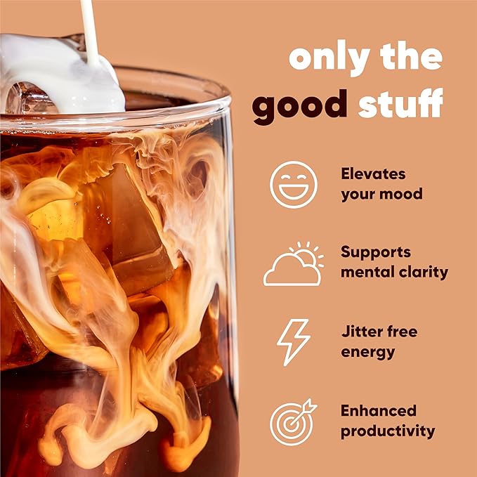 IQJOE Mushroom Coffee, Vanilla Spice, 40 Stick Packs | Keto, Zero Sugar