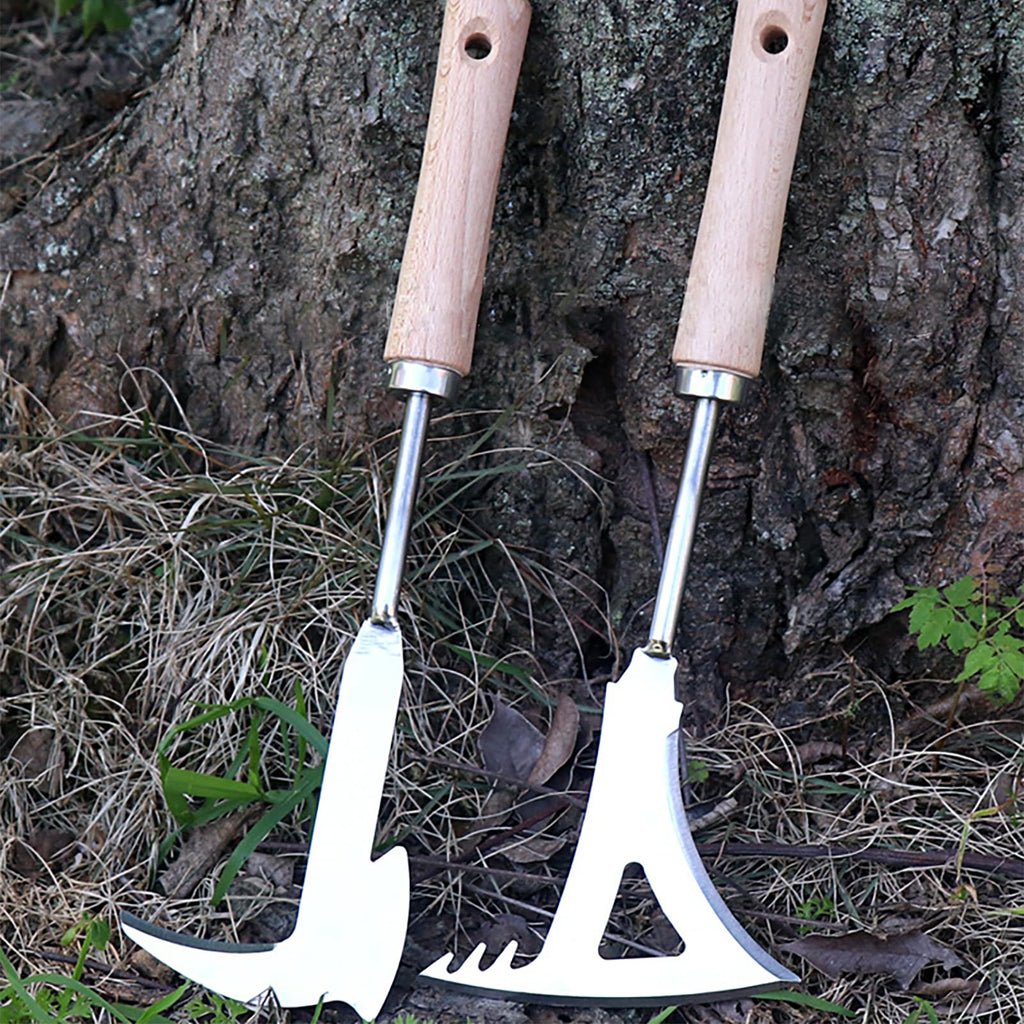 KSOUSLATU Weed Puller Tool, Manual Stainless Steel Weeding Tool, Triangle Shape for Lawn Vegetable Garden Farm Planting