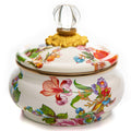 MACKENZIE-CHILDS Enamel Squashed Pot, White Flower Market