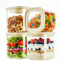 CozNido Small Glass Food Storage Containers with Glass Lids 4 pcs 24fl.oz