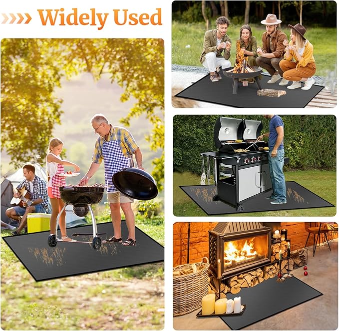 60 ×36 Inch Under Grill Mat for Outdoor Grill & Fire Pit Mat Fireproof