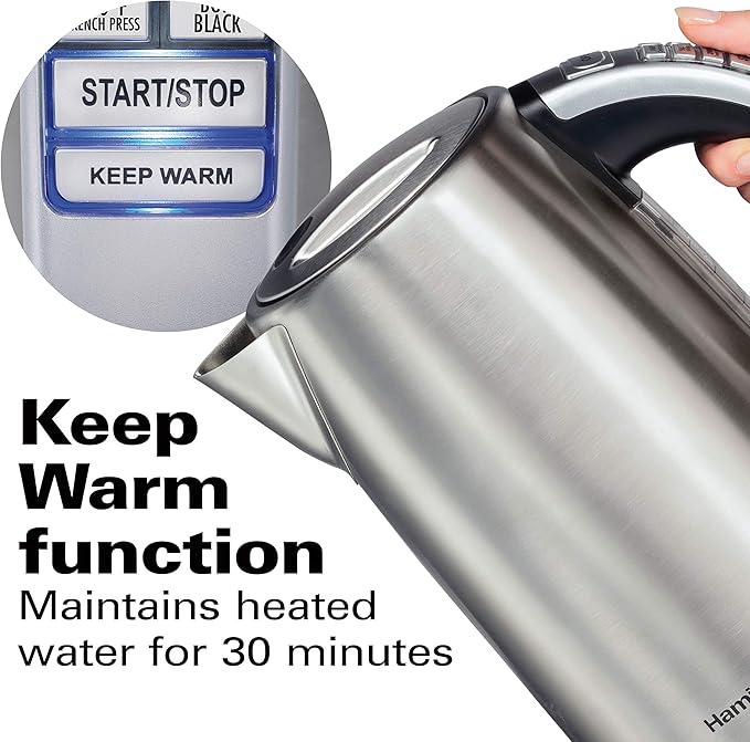 Hamilton Beach 1.7 Liter Electric Tea Kettle, Water Boiler & Heater