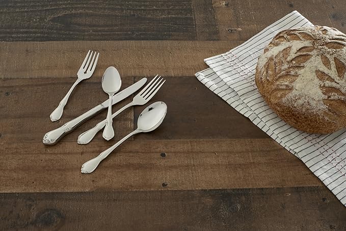Oneida Chateau Dinner Forks Silverware Set for 4, Flatware