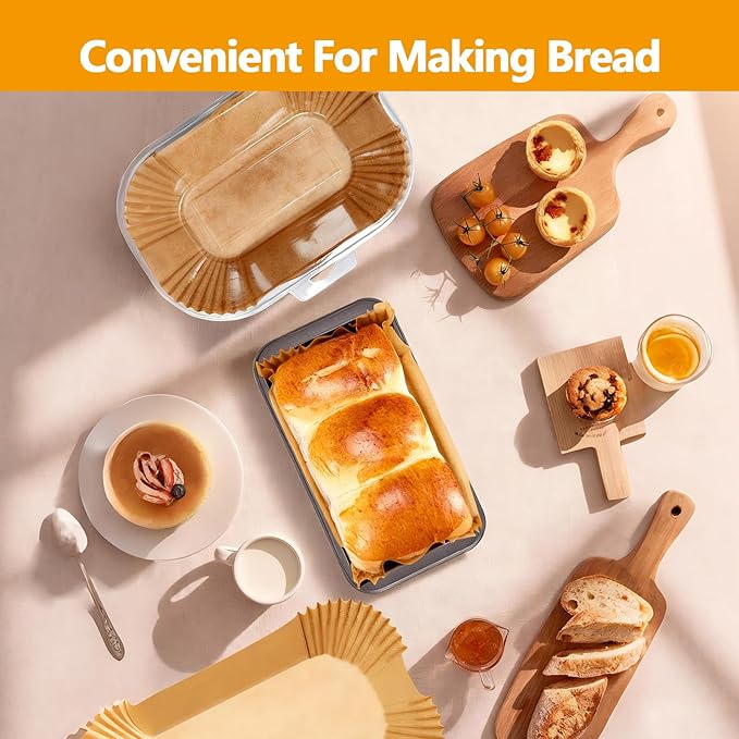 MAXTBEE Loaf Pan Liners, 150Pcs Non-Stick Loaf Pans for Baking Bread 9x5, 2lb Disposable Parchment Bread Liners for Sourdough, Pound Cake, Banana Bread and More (Bottom Sizes: 8"× 4")