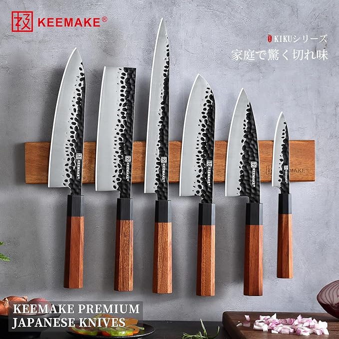 KEEMAKE Deba Knife 6 inch, Double Bevel Japanese 440C Stainless Steel