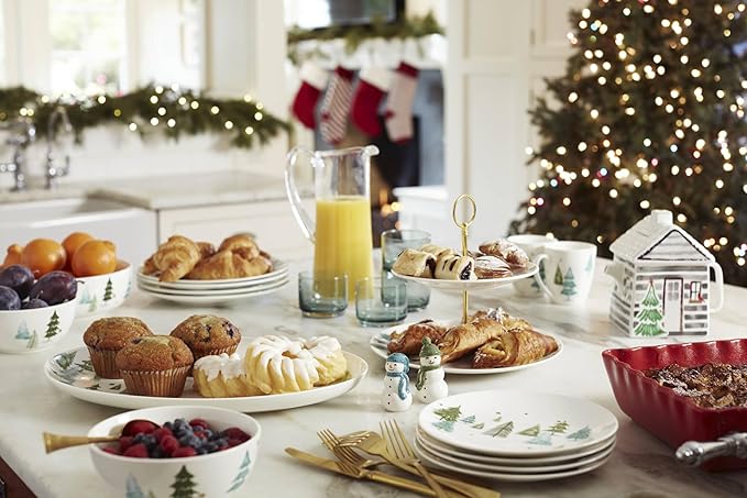 Lenox Balsam Lane Porcelain 12-Piece Christmas Dinnerware Set for 4