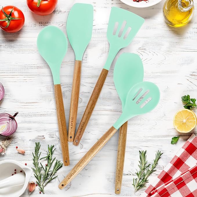Zulay Kitchen 5 Piece Silicone Utensil Set