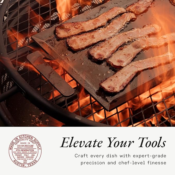Made In Cookware - Carbon Steel Griddle - Professional Cookware - Crafted in Sweden - Induction Compatible