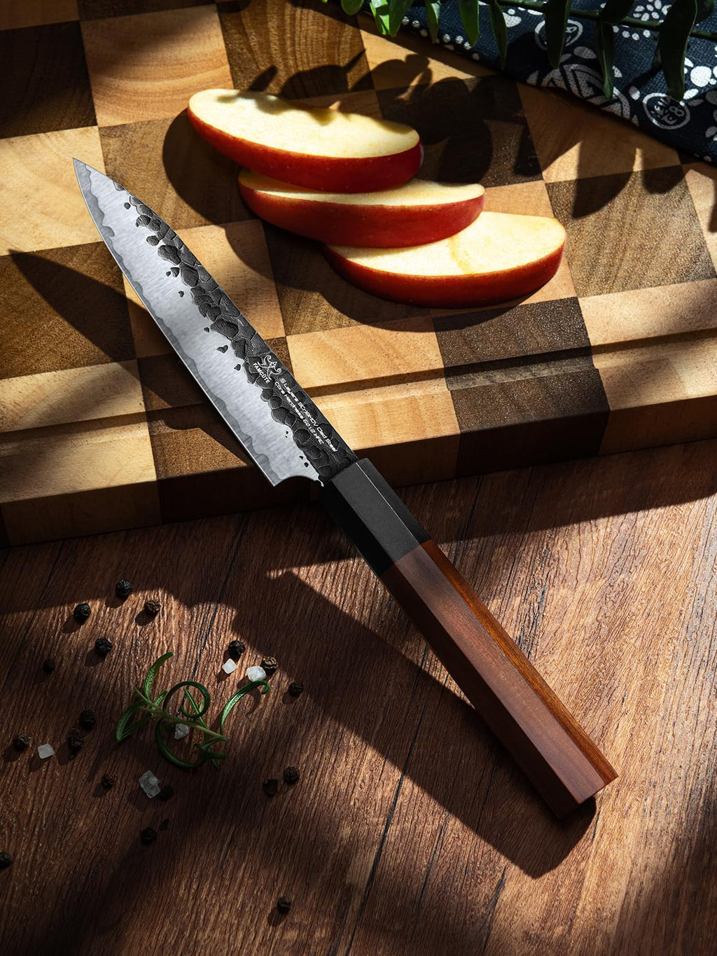 FAMCÜTE 5" Paring Knife, Hand-Forged Japanese Small Knife for Easy Control