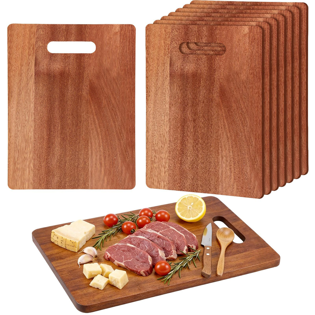 Vesici 18 Pack 12" x 9" Wood Cutting Board for Christmas Engraving Gift