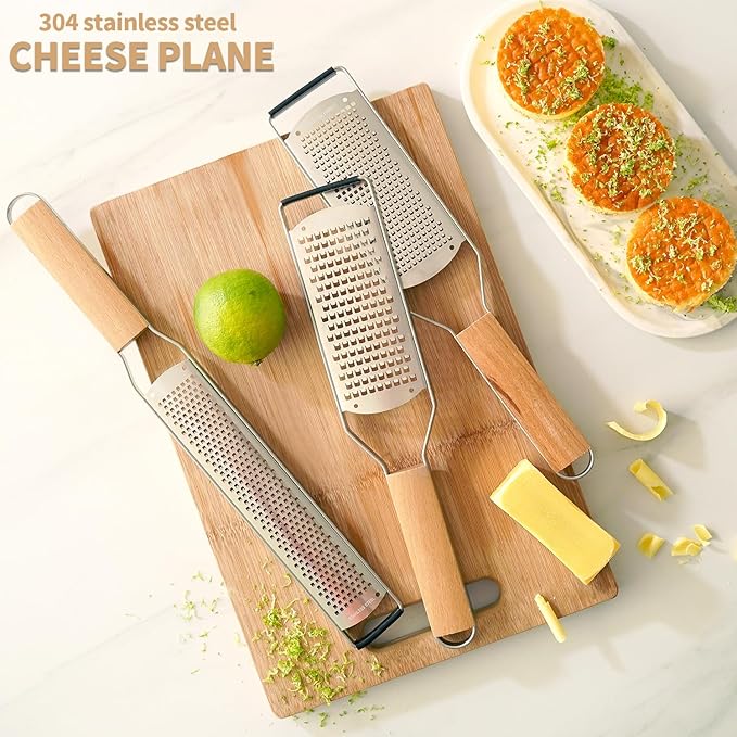 AGIgear Professional Cheese Graters for Kitchen Stainless Steel Handheld