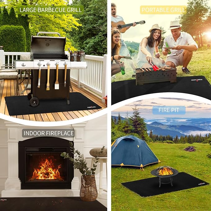 RERAMDO 48 X 30 Inch Under Grill Mats for Outdoor Grill