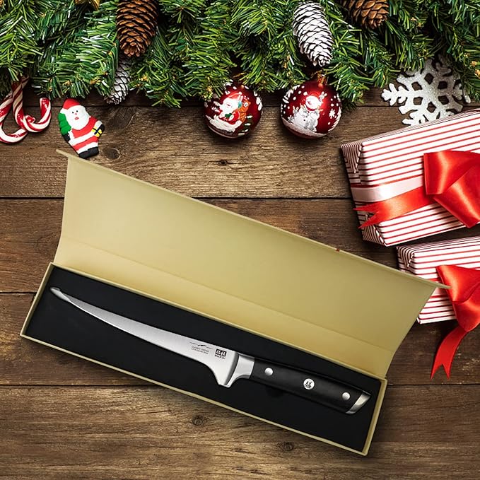 SHAN ZU Fillet Knife 7 Inch- Edge Deboning Fish and Meat Knife