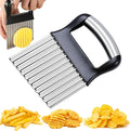 FANTEXY Crinkle Cutter, Stainless Steel, Black