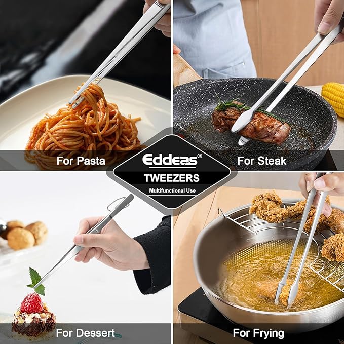 kitchen tweezers for cooking tweezers stainless steel tongs 12"10"8"